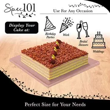 Spec101 Rose Gold Cake Drum Set - 10 Inch Elegant Presentation