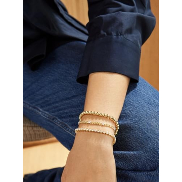 Pearich 14K Gold Tennis Bracelet with Sparkling Cubic Zirconia