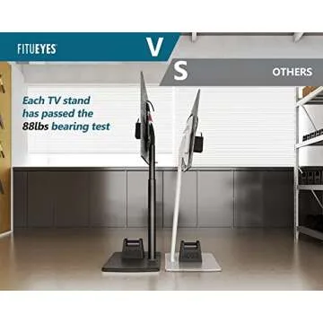 Sturdy FITUEYES Floor TV Stand for 32-70 Inch TVs