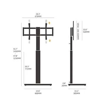 Sturdy FITUEYES Floor TV Stand for 32-70 Inch TVs