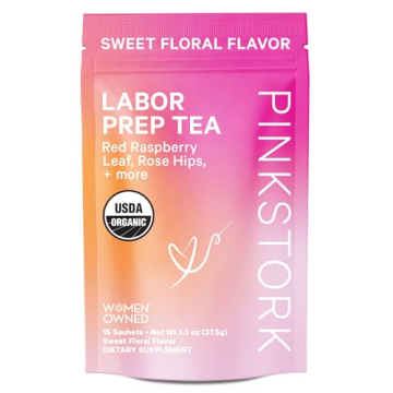 Pink Stork Labor Prep Tea - Organic Pregnancy Tea with Raspberry, Chamomile, Rosehip for Labor and D...