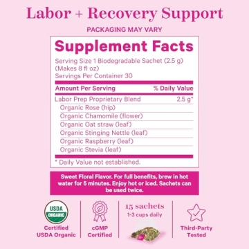 Pink Stork Labor Prep Tea for Organic Pregnancy Support