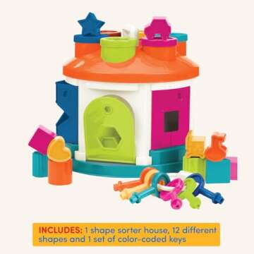 Battat Shape & Color Sorting Toy for 2+ Kids