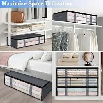 StorageRight Storage Bins - Versatile Under Bed Organizers