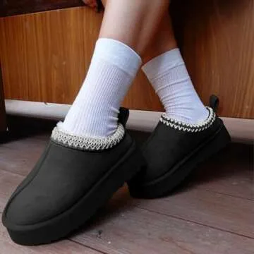 Nzrcwiol Women's Platform Mini Boots for Cozy Winter Feet