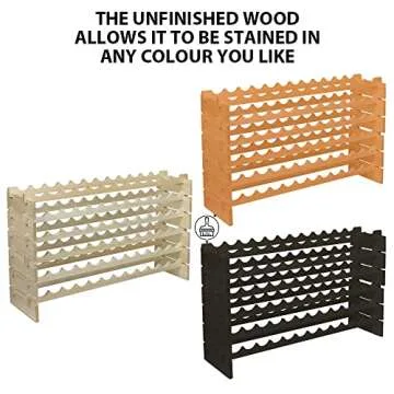 Smartxchoices 72 Bottles Stackable Modular Wine Rack, 6-Tier 72 Slots Floor Wine Storage Stand Wooden Wine Holder Display Shelves, Wobble-Free, Solid Wood, Floor Free Standing