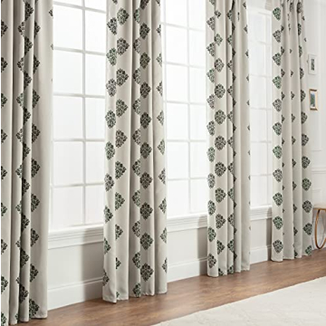 Chanasya Premium Ornamental Damask Blackout Curtains - 52x63