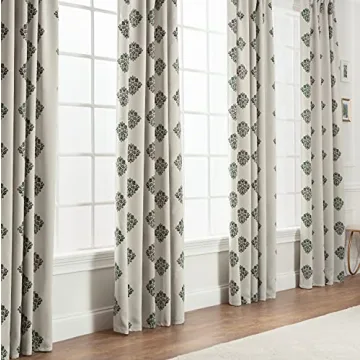 Chanasya Premium Ornamental Damask Blackout Curtains - 52x63