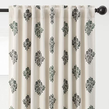 Chanasya Premium Ornamental Damask Blackout Curtains - 52x63
