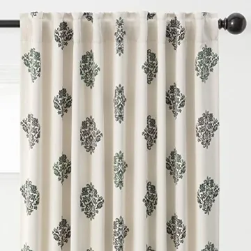 Chanasya Premium Ornamental Damask Blackout Curtains - 52x63