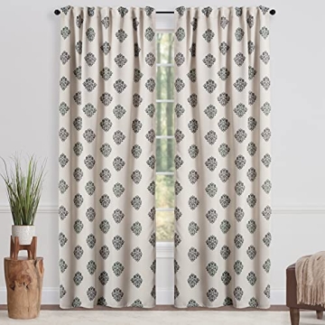 Chanasya Premium Ornamental Damask Blackout Curtains - 52x63