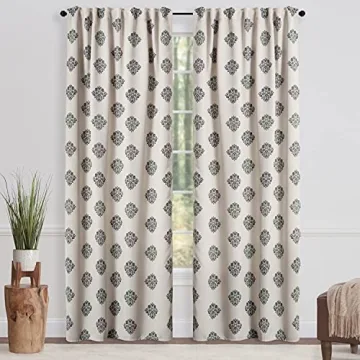 Chanasya Premium Ornamental Damask Blackout Curtains - 52x63