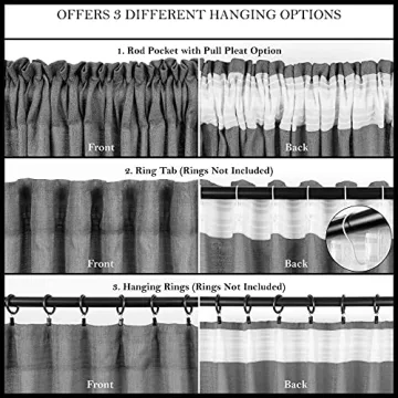 Chanasya Premium Ornamental Damask Blackout Curtains - 52x63