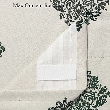 Chanasya Premium Ornamental Damask Blackout Curtains - 52x63
