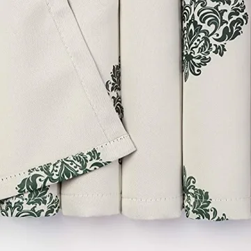 Chanasya Premium Ornamental Damask Blackout Curtains - 52x63