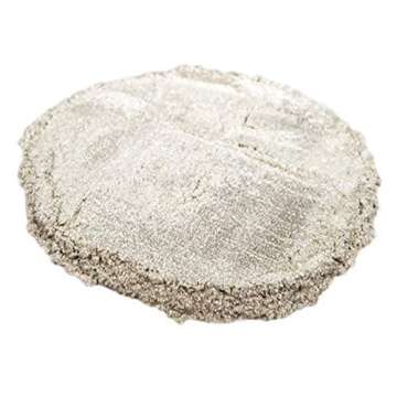 PolyColor Mica Powder for Epoxy Resin Kits - Metallic Effects Pigment Dye Powder for Casting Resin, Arts and Crafts, Great for Jewelry Making, Countertops, Car Paint and Molds (White Metallic)