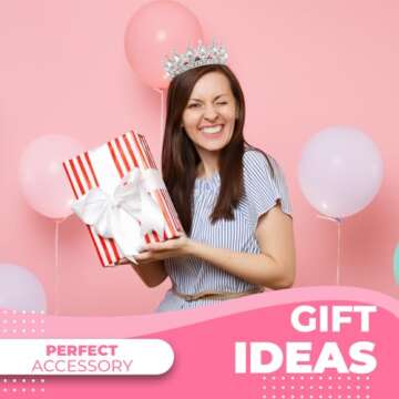 Papoopy Crown for Women, Queen Crown Tiara for Princess Party (Silver)