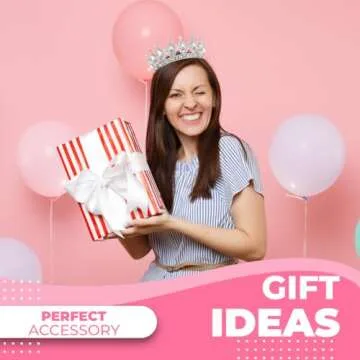 Papoopy Crown for Women, Queen Crown Tiara for Princess Party (Silver)