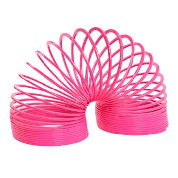 Slinky the Original Walking Spring Toy, 5-inch Diameter Plastic Giant Slinky 4 Pack, Fidget Toy, Kids Toys for Ages 5 Up by Just Play