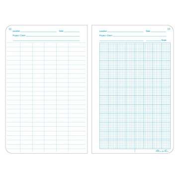 Rite In The Rain Weatherproof Hard Cover Notebook, 4 3/4" x 7 1/2", Yellow Cover, Geological Pattern (No. 540F)