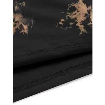 Avanova Women's Skull Graphic Print Oversized Tee Short Sleeve Casual Summer Loose Fit T Shirt A Tie Dye Brown Large