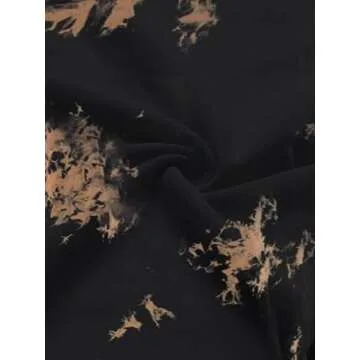 Avanova Women's Skull Graphic Print Oversized Tee Short Sleeve Casual Summer Loose Fit T Shirt A Tie Dye Brown Large