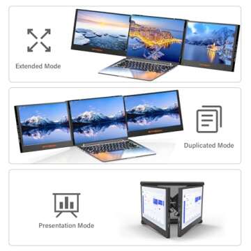 GTMEDIA 11.6 Inch Triple Laptop Screen Extender Features
