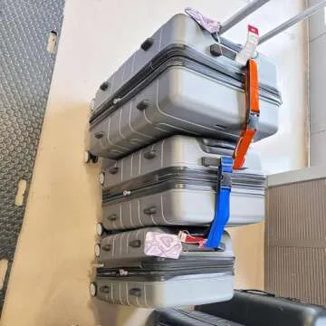 2Pack Luggage Straps for Suitcases, Travel Connector for Carry On Bag, Add A Bag to Connect Two Suitcases, Adjustable Belt Attachment Accessories for Connect Your 3 Luggages, Pink