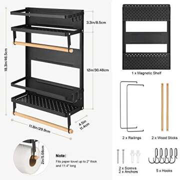 X-Chef Magnetic Spice Rack – Fridge Organizer for Kitchen