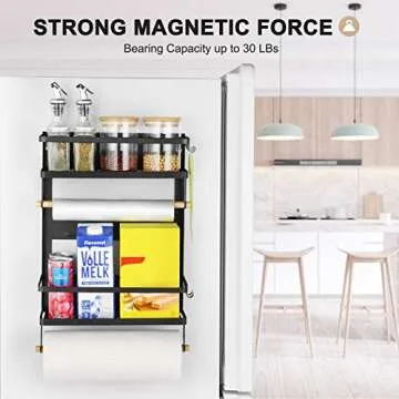 X-Chef Magnetic Spice Rack – Fridge Organizer for Kitchen