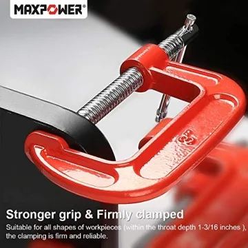 MAXPOWER 3 Piece C Clamp Set: Durable & Reliable Clamps