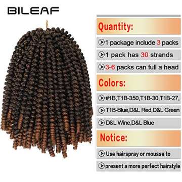 Elegant 8 Inch Spring Twist Hair for Stunning Styles