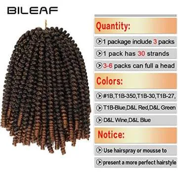 Elegant 8 Inch Spring Twist Hair for Stunning Styles