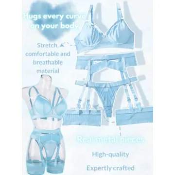 Kaei&Shi Sexy Lingerie Set for Women, Strappy Design