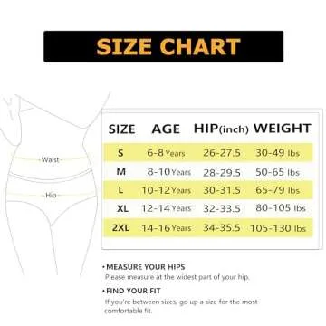 Nalwort Teen Girls Period Underwear Leak-Proof Organic Cotton