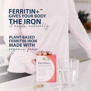 Flora- Iron Ferritin+ Plant-Based Supplement for Women - Non-Constipating, Highly Absorbable - Supports Vitality & Wellness - Vegan Iron Supplement from Flora Health - 30 Capsules - Delayed Release
