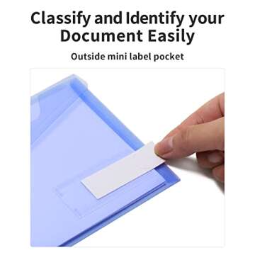 Sooez 12 Pack Small Plastic Envelopes for Easy Organization