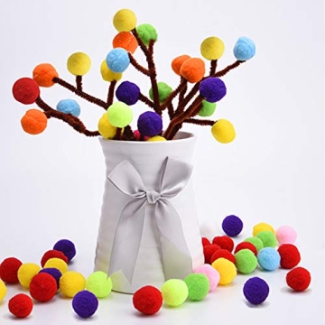 300 Assorted Pom Poms for Creative Kids Craft Projects