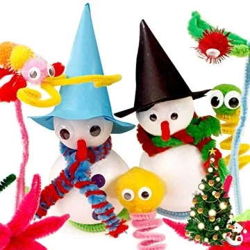 300 Assorted Pom Poms for Creative Kids Craft Projects