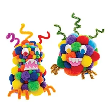 300 Assorted Pom Poms for Creative Kids Craft Projects