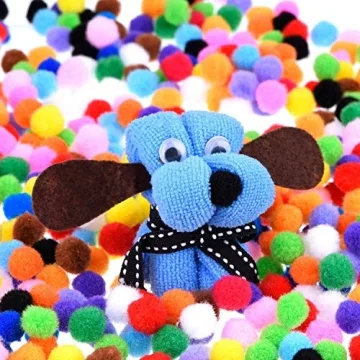 300 Assorted Pom Poms for Creative Kids Craft Projects