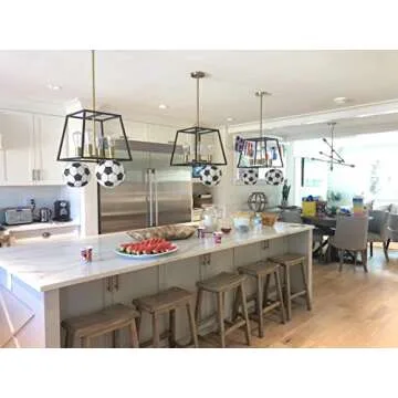 Kesoto 8 In Soccer Ball Paper Lantern Decoration Soccer Goal Birthday Party Decoration - Pack of 5