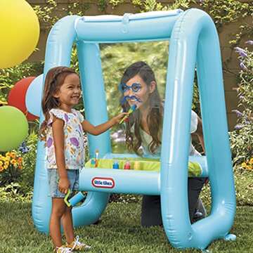 Little Tikes® 3-in-1 Paint & Play Backyard Easel Inflatable Outdoor Art with Accessories for Kids, ...