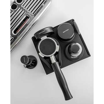 Normcore Espresso Compact Tamping Station - Barista Tamping Mat - Anti Slip Corner Tamping Mat - Com...