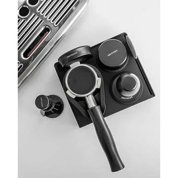 Normcore Espresso Compact Tamping Station - Barista Tamping Mat - Anti Slip Corner Tamping Mat - Com...