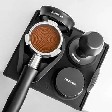 Normcore Espresso Compact Tamping Station - Barista Tamping Mat - Anti Slip Corner Tamping Mat - Compact Coffee Tamper Holder Pad - Espresso Accessories Tool - Food Grade Non-Slip Silicone