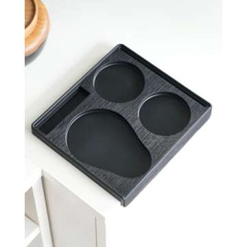 Normcore Espresso Compact Tamping Station - Barista Tamping Mat - Anti Slip Corner Tamping Mat - Compact Coffee Tamper Holder Pad - Espresso Accessories Tool - Food Grade Non-Slip Silicone