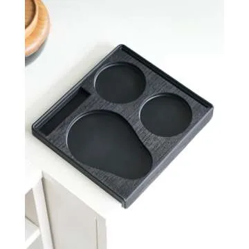 Normcore Espresso Compact Tamping Station - Barista Tamping Mat - Anti Slip Corner Tamping Mat - Compact Coffee Tamper Holder Pad - Espresso Accessories Tool - Food Grade Non-Slip Silicone