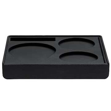 Normcore Espresso Compact Tamping Station - Barista Tamping Mat - Anti Slip Corner Tamping Mat - Compact Coffee Tamper Holder Pad - Espresso Accessories Tool - Food Grade Non-Slip Silicone