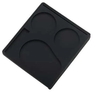 Normcore Espresso Compact Tamping Station - Barista Tamping Mat - Anti Slip Corner Tamping Mat - Compact Coffee Tamper Holder Pad - Espresso Accessories Tool - Food Grade Non-Slip Silicone